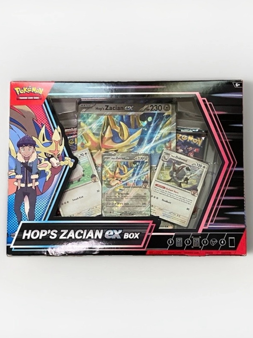 Pokemon TCG Hop’s Zacian EX Collection Box 4 Booster Packs & Promo NEW Sealed